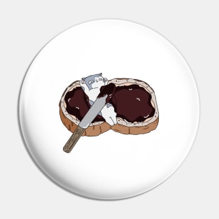 Cat on Bread Pin