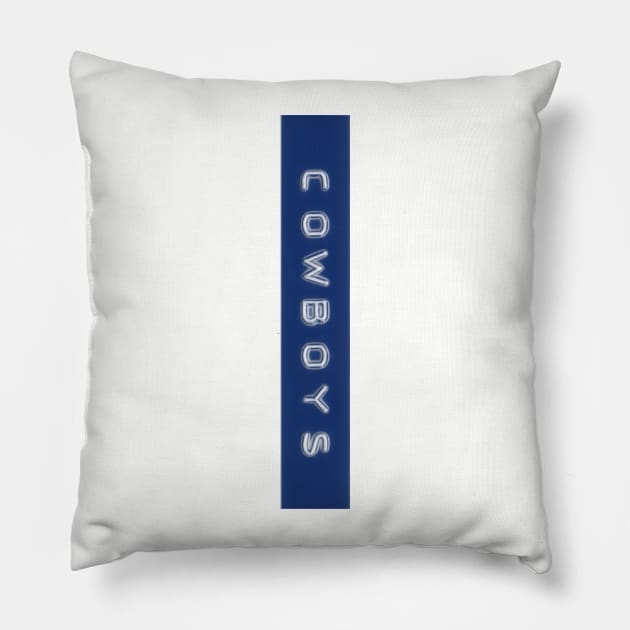 Cowboys Dallas DYMO label tape Pillow by RipleyArtShop