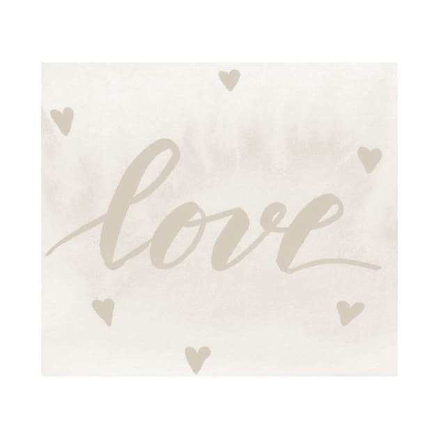 Valentine's Day Watercolor Love – white by wackapacka