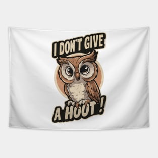 Charming Owl: I Don't Give A Hoot Tapestry