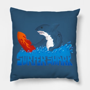 Surfer Shark Pillow