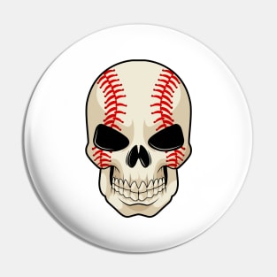 Skull Baseball Sports Pin