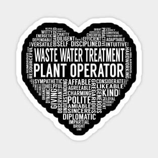 Waste Water Treatment Plant Operator Heart Magnet