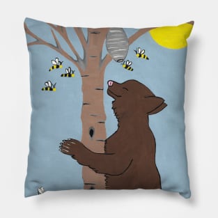 BEES And The Bear Pillow