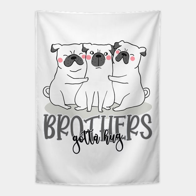 Brothers Gotta Hug Tapestry by Nonconformist