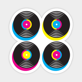 CMYK record discs Magnet