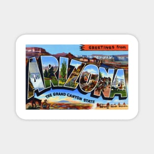 Greetings from Arizona - Vintage Large Letter Postcard Magnet