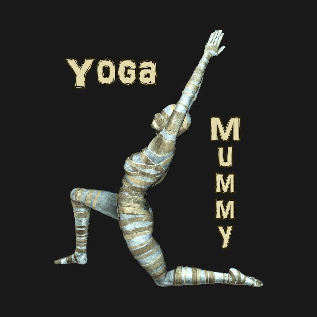 Yoga Mummy Warrior Pose by Captain Peter Designs