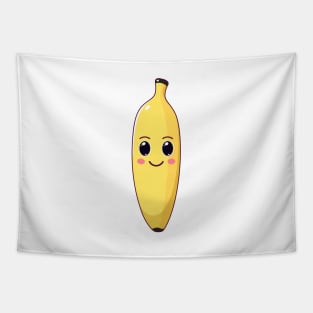 Cute Kawaii Banana, Cartoon Fruit. Tapestry