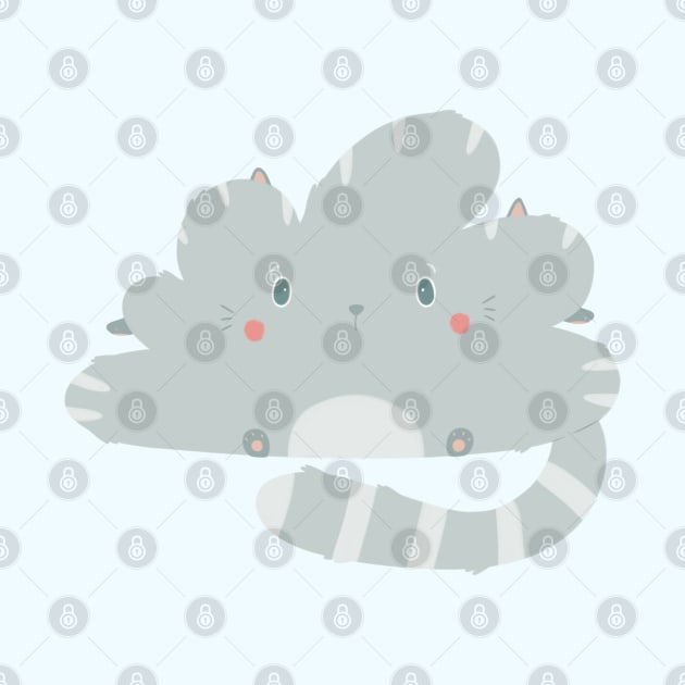 Cloud cat by Akikodraws