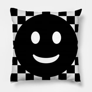 Checkerboard Smile Pillow