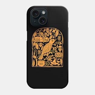 Tombstone Halloween Doodle Orange Phone Case