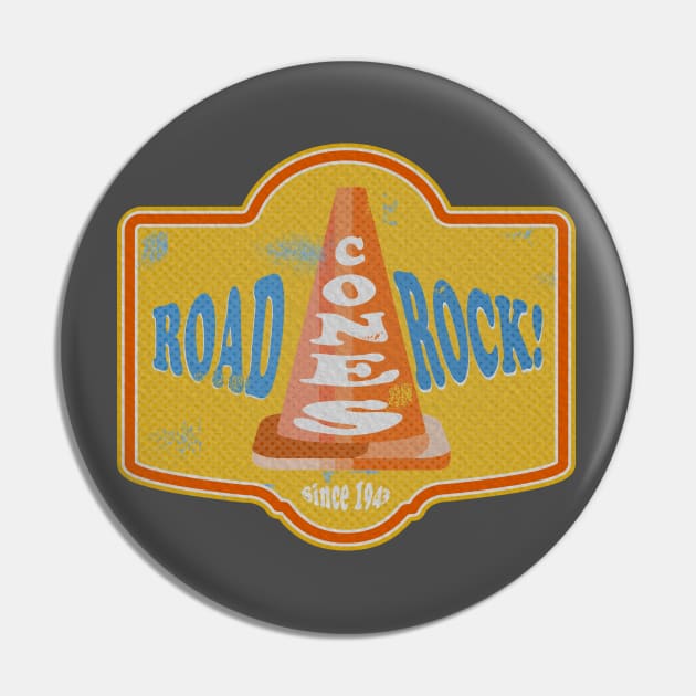 Traffic Cone Road Cones Rock Pin by mailboxdisco