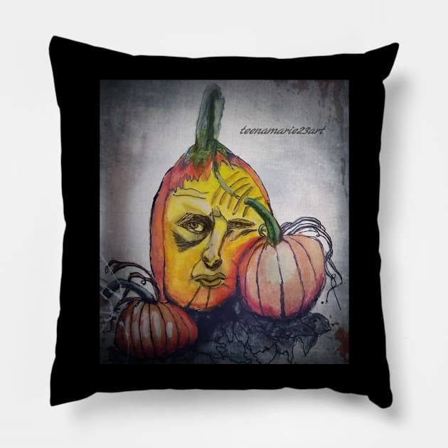 Pumpkin Pillow by teenamarie23art