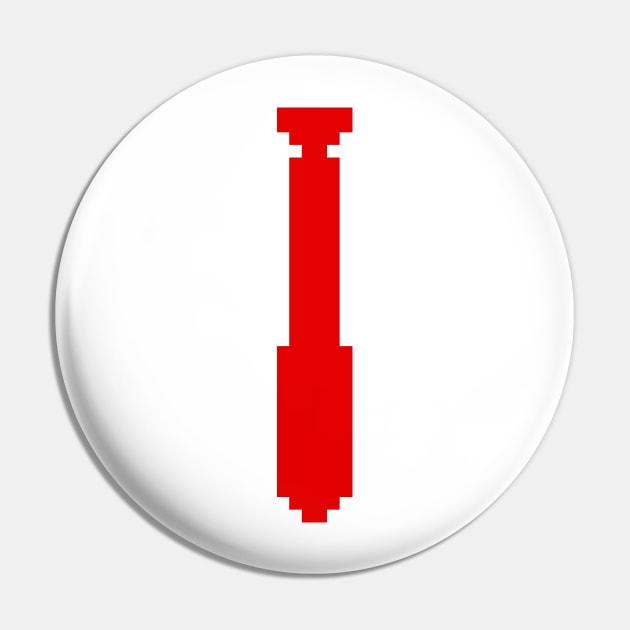 8bit Tie - RED Pin by ControllerGeek