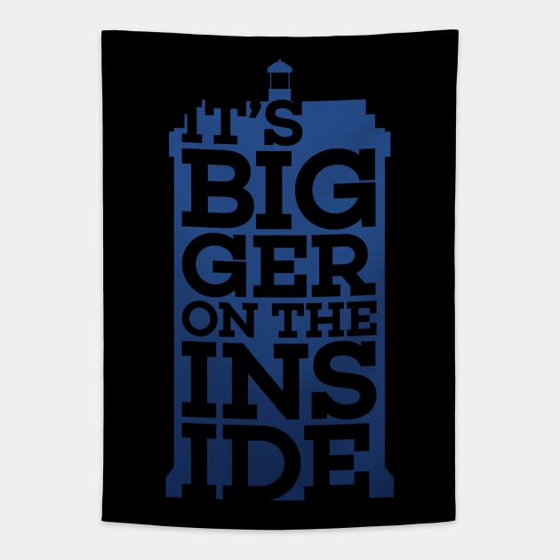 Bigger on the Inside Tapestry by polliadesign