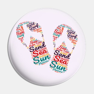 Typography Design Summer Fun Pin