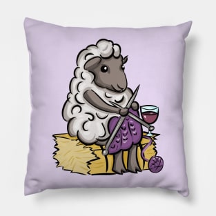 Knitting Sheep Pillow