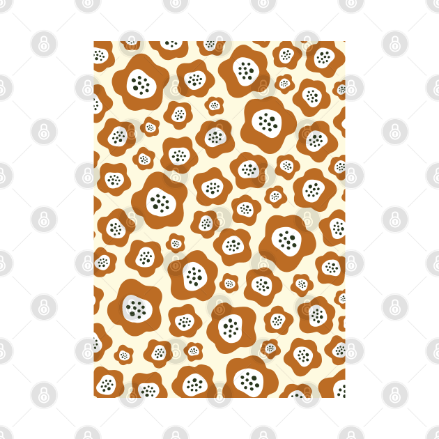 Funky Floral Pattern II in Earthy Tones by tramasdesign