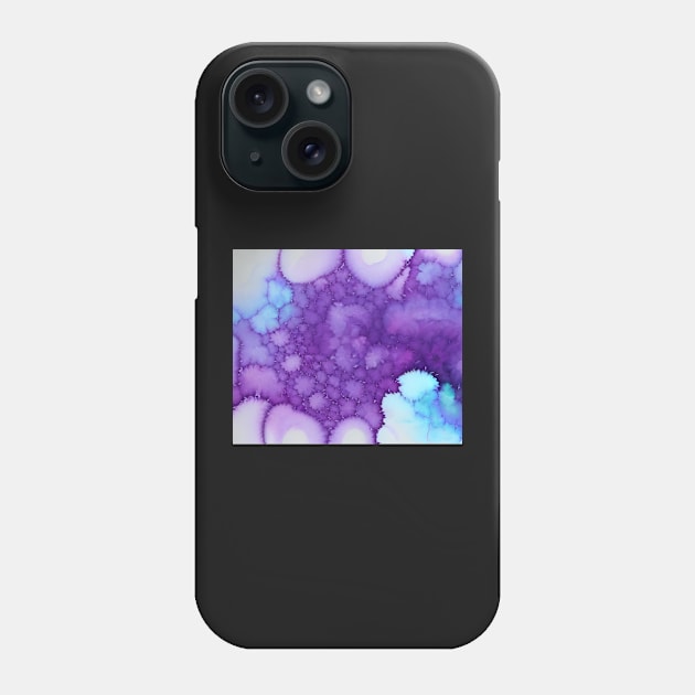 Purple Fractal Series Design 2 Phone Case by BubbleMench