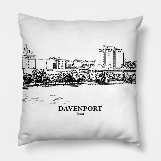 Davenport - Iowa Pillow by Lakeric