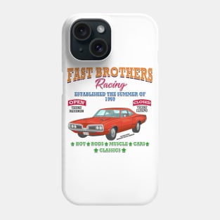 Fast Brothers Racing Hot Rod Muscle Car Novelty Gift Phone Case