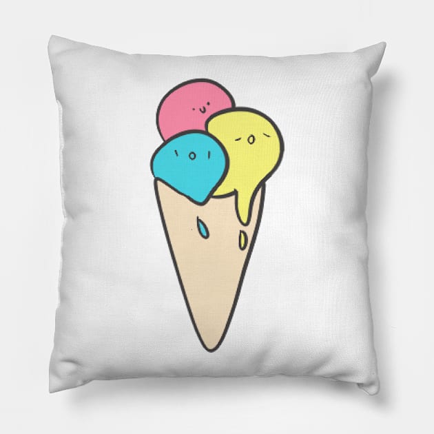 Ice cream Pillow by miguelest@protonmail.com