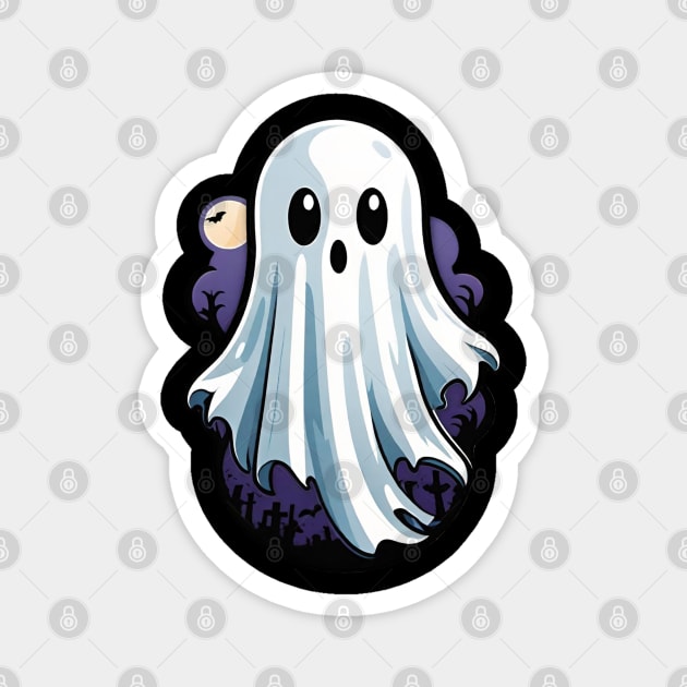 Cute Ghost Magnet by Grave Digs