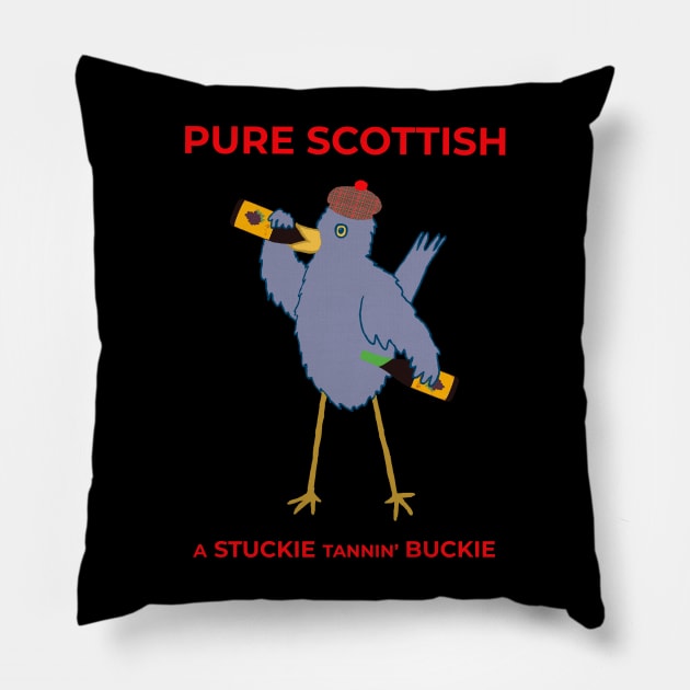 A Stuckie Tannin' Buckie Pillow by TimeTravellers