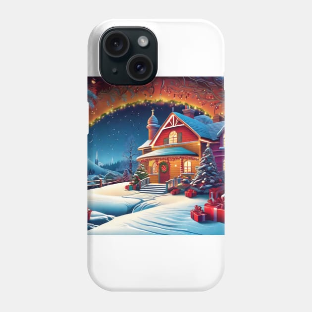 Christmas Scene Phone Case by likbatonboot