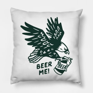 Beer Me Bald Eagle: Funny Beer Lover Gift Pillow