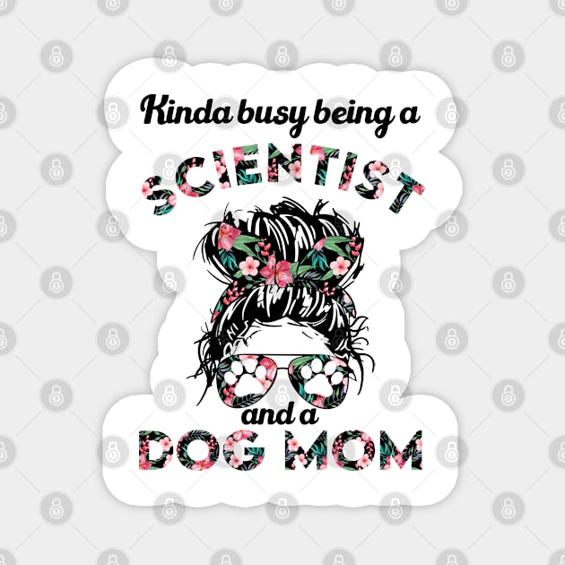 Scientist woman and dog mom gifts Magnet by SerenityByAlex