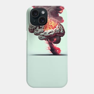 AI Brain on fire Phone Case