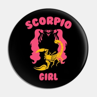 Scorpio Girl Pin