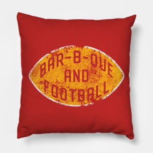 Bar-b-que and Football - Red & Gold Pillow