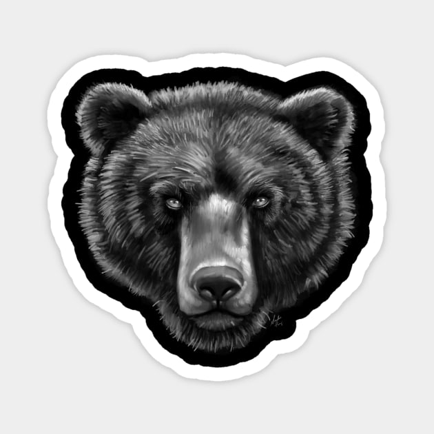 Black Bear Magnet by Perezart99