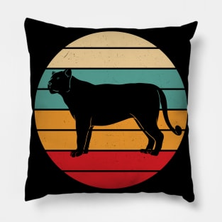 Lion Big Cat Retro Sunset Vintage African Animal Pillow