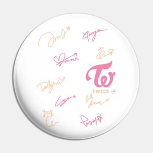 Diseño con los autografos de TWICE Pin