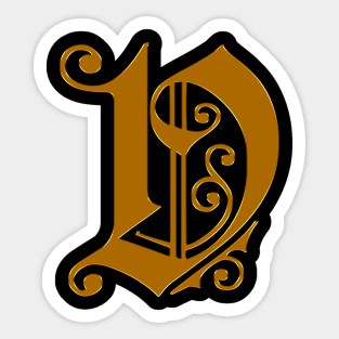 Golden Letter Stickers for Sale