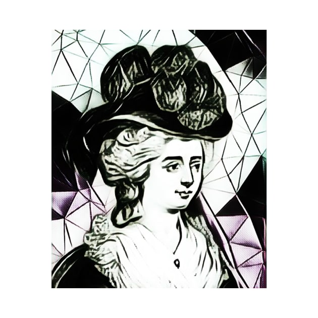 Frances Burney Black and White Portrait | Frances Burney Artwork 7 by JustLit