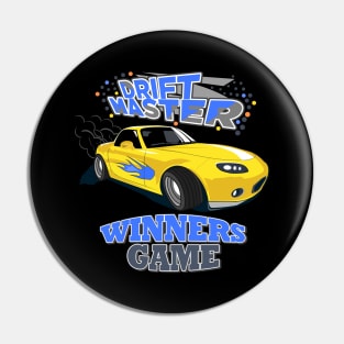 Drift Master Yellow Car design Pin