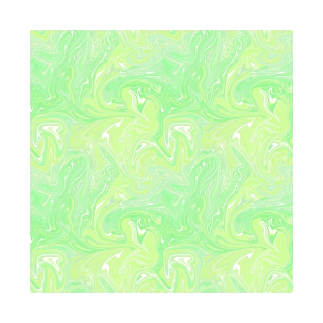 Pastel Green Silk Marble - Digital Liquid Paint by GenAumonier