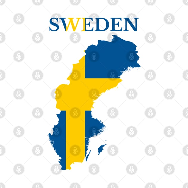 Sweden Flag Map by maro_00