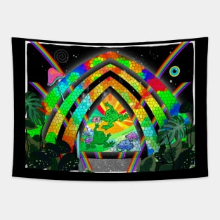 Ayahuasca frogs Tapestry