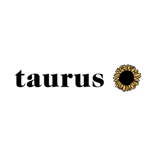 Taurus Sunflower Retro Zodiac T-Shirt