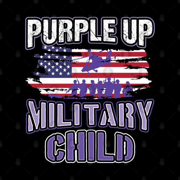 Purple Up Military Child American Flag Awareness Month by aneisha
