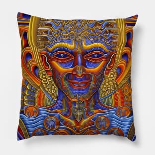 Transcendental Shift (8) - Trippy Psychedelic Art Pillow