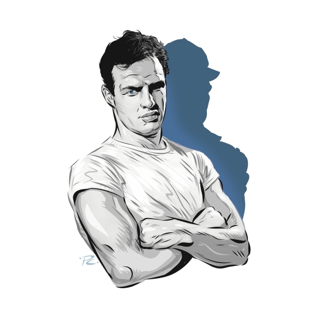 Marlon Brando - An illustration by Paul Cemmick by PLAYDIGITAL2020