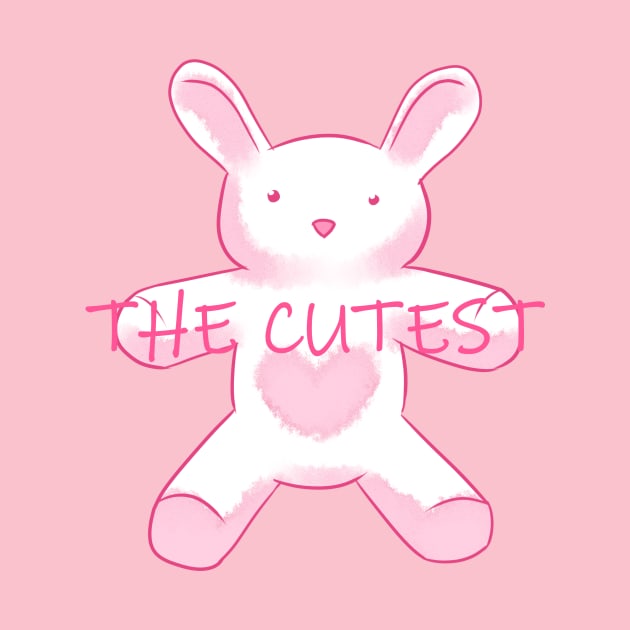 The cutest bunny pink and white by Demonic cute cat