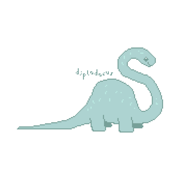 Pixel Art Diplodocus by Trijucre